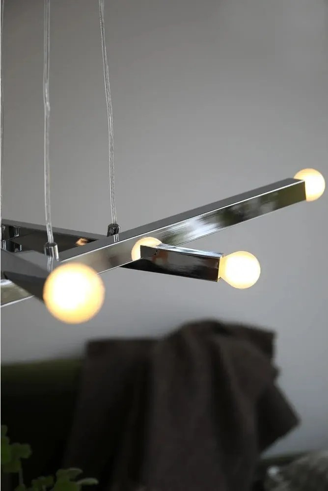 Kovové závesné svietidlo v striebornej farbe Stack – Markslöjd