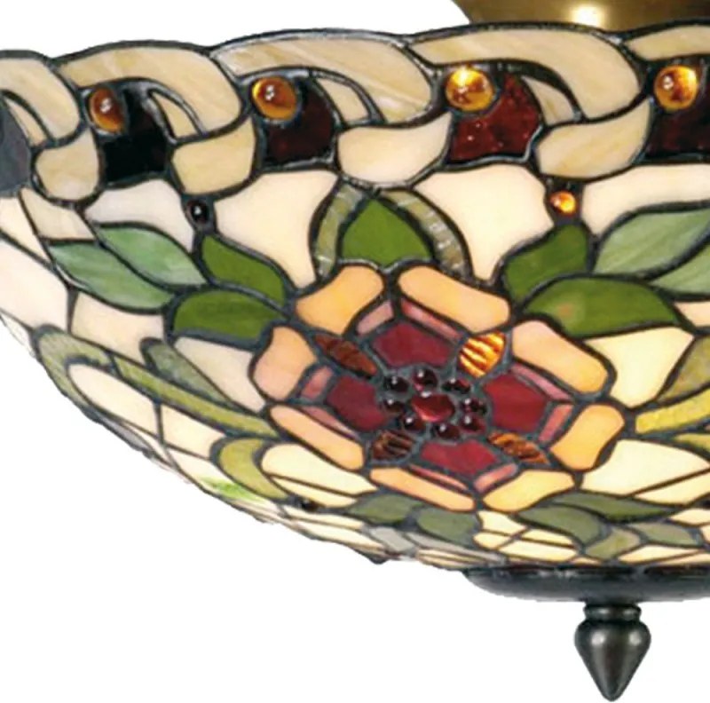 Stropné svietidlo Tiffany Alienor - Ø 40 * 25 cm E14 / max 2 * 40W