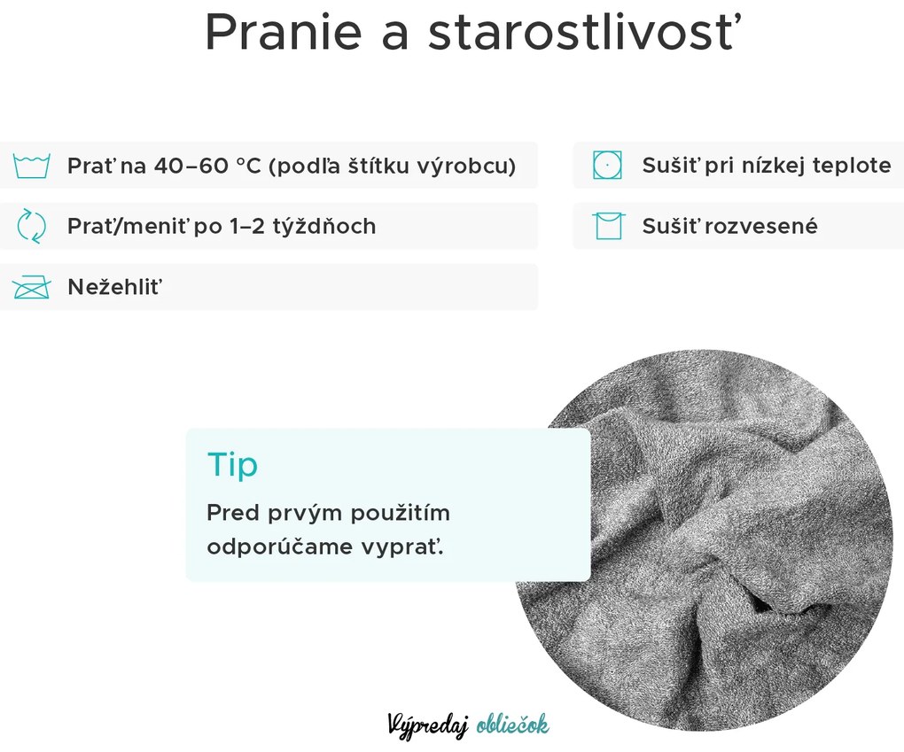 Froté plachta svetlohnedá 180x200 cm