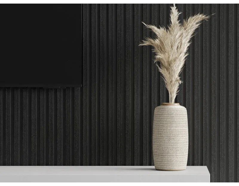 Mexen Lam-B, akustické stenové lamely 275 × 30 cm, HDF doska 4 mm, technická dyha, dub čierny striebristý, S100-275307-3015-025