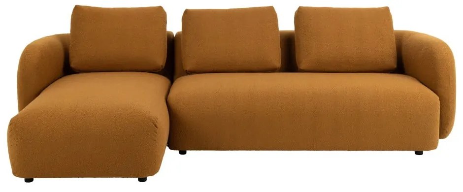 Rohová pohovka z textílie buklé v horčicovej farbe (ľavý roh) Imola – Bonami Selection