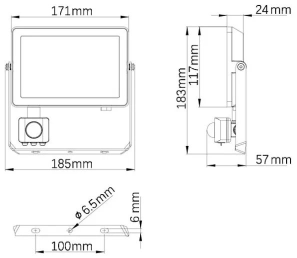 Philips - LED Vonkajší reflektor so senzorom PROJECTLINE LED/30W/230V IP65 4000K