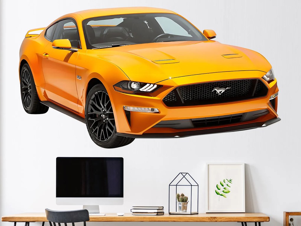Ford Mustang textilní prelepiteľná nálepka na stenu 46 x 25 cm