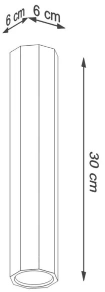 Sollux SL.1034 - Bodové svietidlo ZEKE 1xGU10/40W/230V 30 cm dub