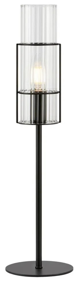 Markslöjd Markslöjd 108555 - Stolná lampa TUBO 1xE14/40W/230V 50 cm čierna/číra ML1247