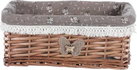 Prútený košík Eman, hnedý malý%