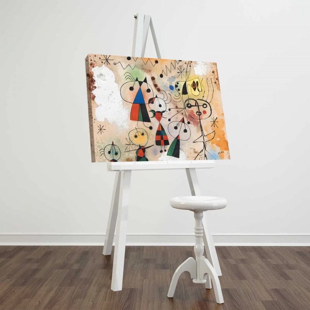 Obraz KARNEVAL HARLEKINOV, J. MIRÓ 45x70 cm