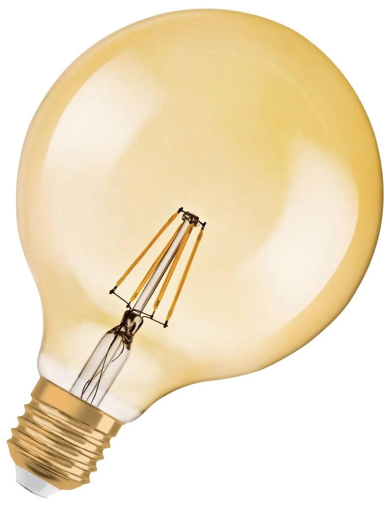 OSRAM LED žiarovka E27 Vintage 1906 7W Globe gold