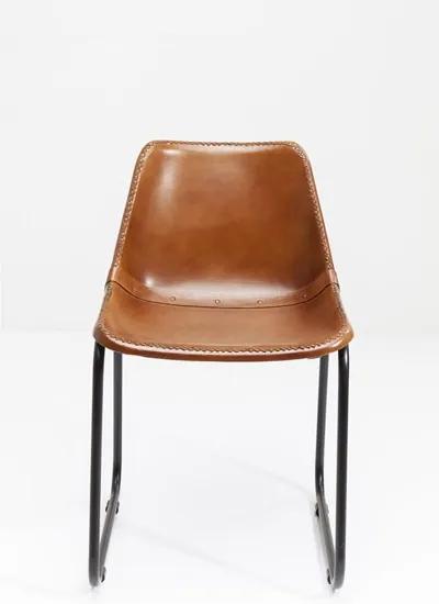 Sada 2 ks − Stolička Vintage Brown Leather 78 × 45 × 42 cm