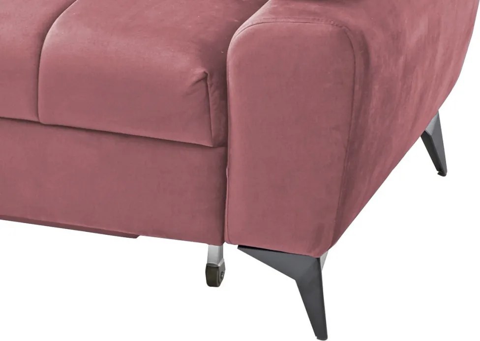 Rohová sedacia súprava Paris, staroružová látka, ľavý roh