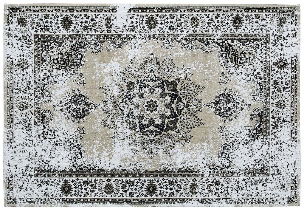 Bavlnený koberec 140 x 200 cm béžová/sivá ALMUS Beliani