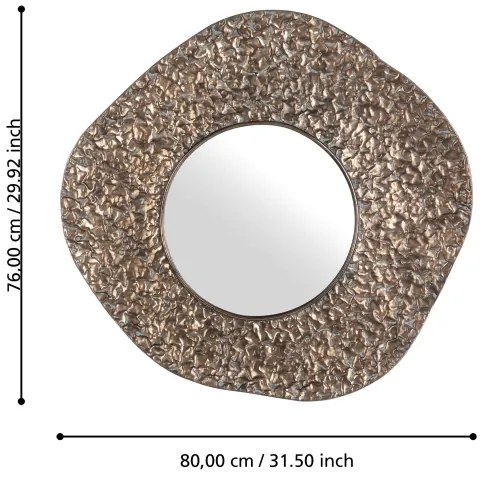 Eglo 425073 - Nástenné zrkadlo TOAMASINA 76x80 cm bronzové