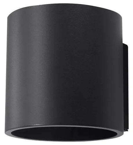 Čierne nástenné svietidlo Sollux Roda