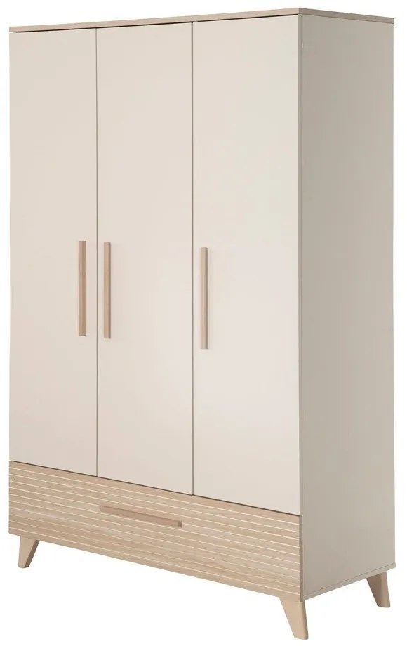 Krémová/v prírodnej farbe detská šatníková skriňa v dekore duba 118x190x52 cm Sidney – Roba