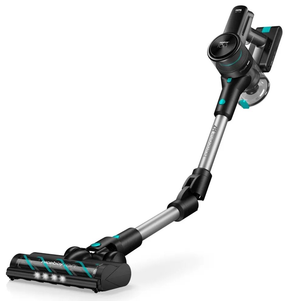 Niceboy ION Hurricane H7- Flexibilný bezdr. tyč. vysávač 2v1 200W/2200 mAh čierna