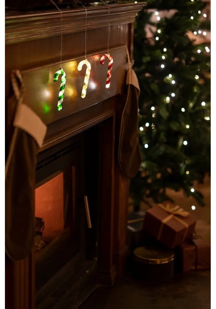 Červená závesná vianočná svetelná dekorácia ø 1,5 cm Hannah – Sirius