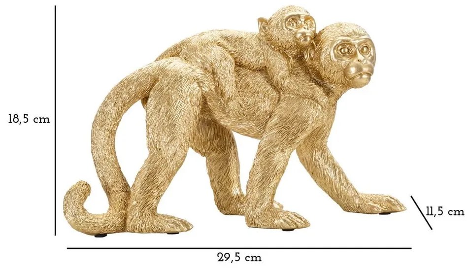 Soška z polyresínu (výška 18,5 cm) Monkey Mom – Mauro Ferretti
