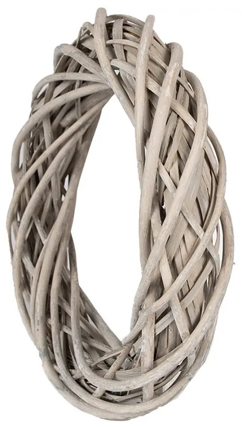 Prírodný šedý ratanový veniec Rattan S - Ø 30*6 cm