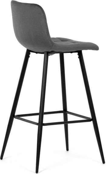 Barová stolička zamatová, sivá AUB-X7015 GREY2