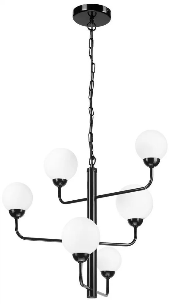 Luster na reťazi OSCAR 6xG9/5W/230V čierna