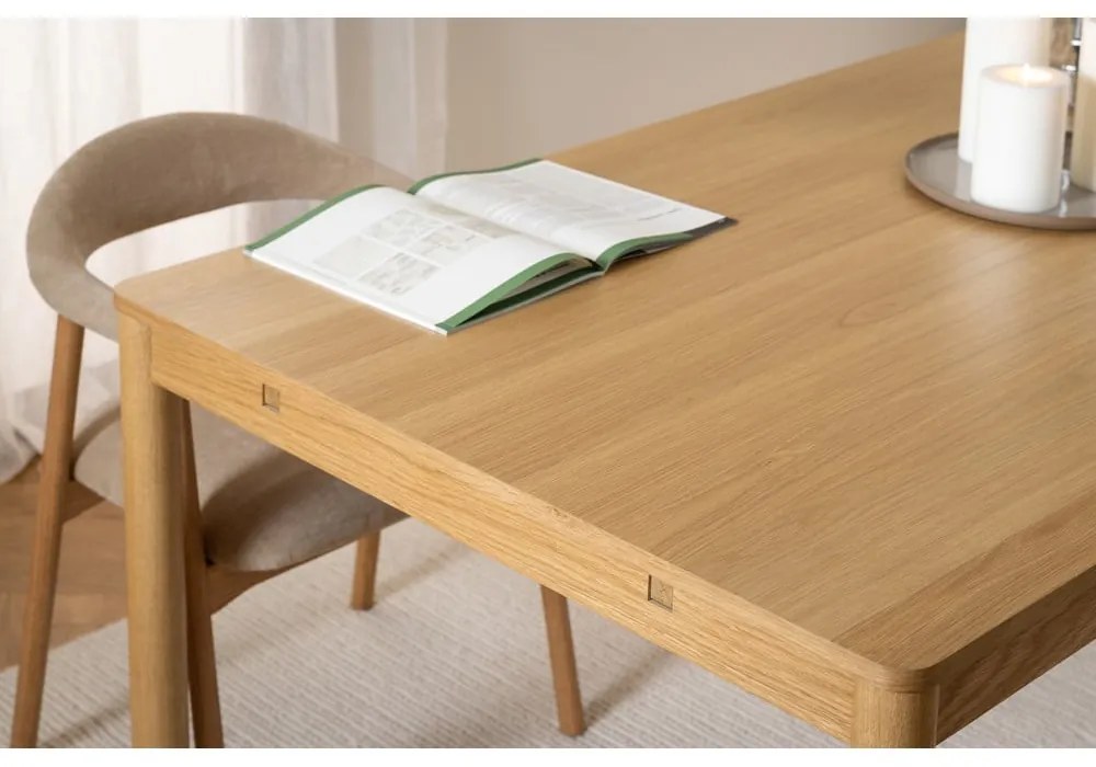 Rozkladací jedálenský stôl v dekore duba v prírodnej farbe 100x200 cm Atlantic – Actona