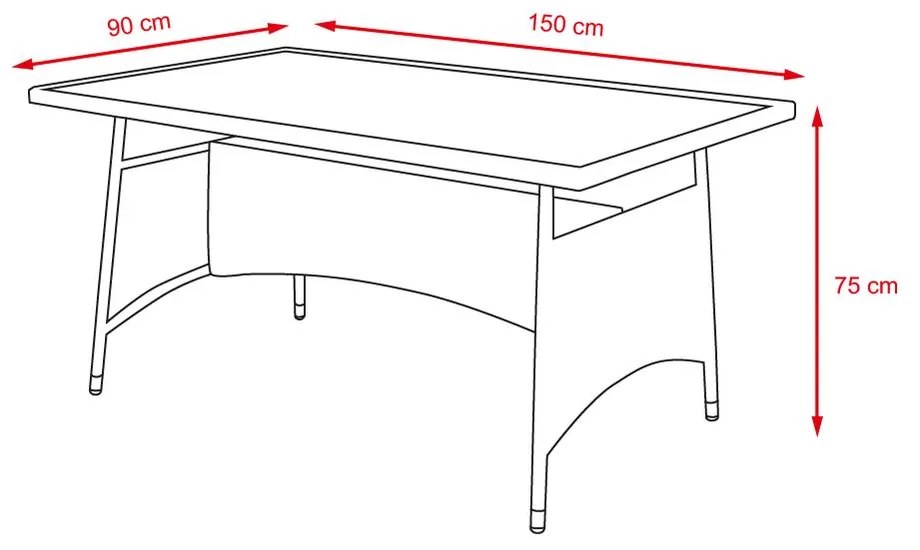 Veľký 5-dielny ratanový set Avenberg LANZAROTE