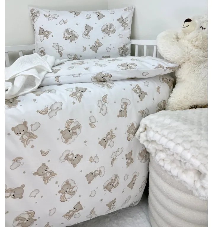 INTERMEDIC SK Posteľná obliečka do postieľky Teddy - hnedá 90x130/45x65 cm