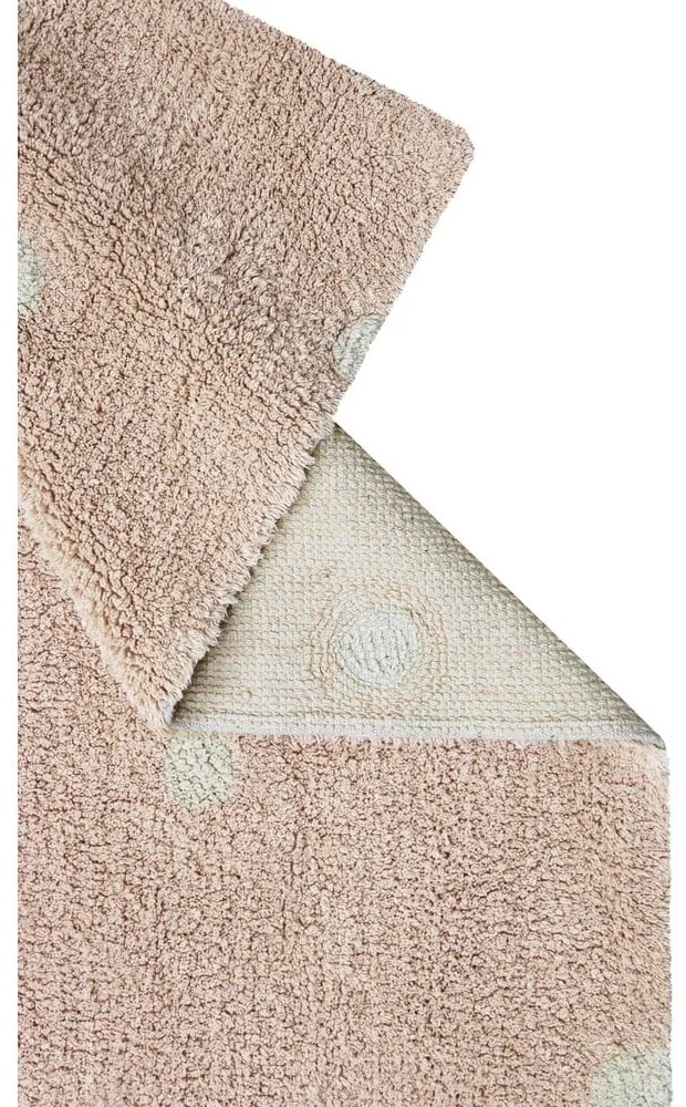 Svetloružový prateľný ručne tkaný bavlnený detský koberec 100x150 cm Mini Dot Rose – Lorena Canals