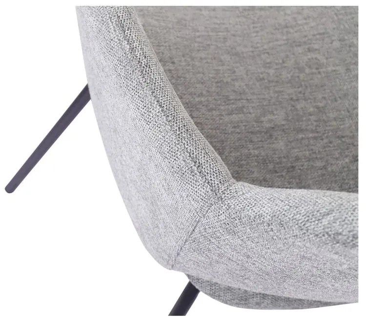 Svetlosivé čalúnené jedálenské kreslá v súprave 2 ks Rowley – Unique Furniture