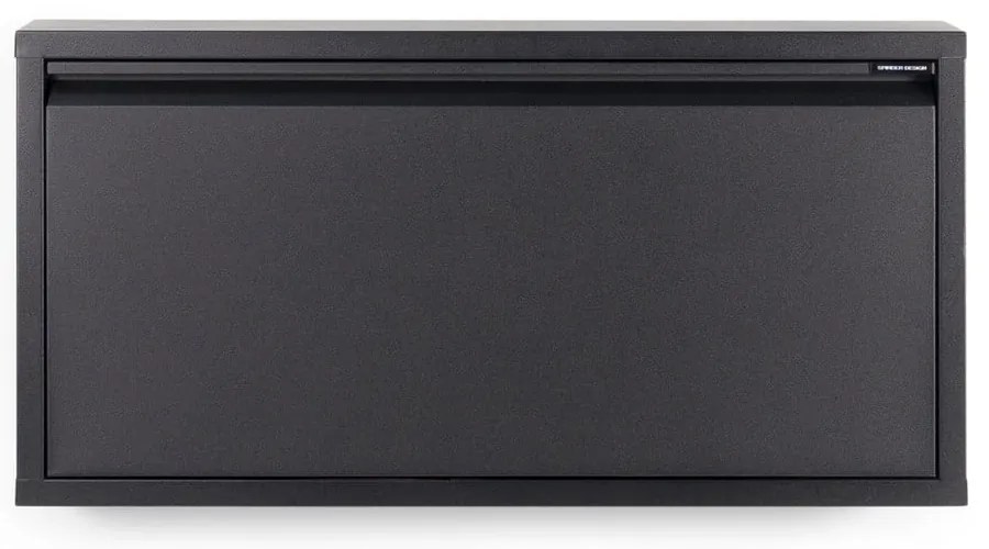 Čierna kovová výklopná skrinka na topánky 75x37,5x12,5 cm Billy – Spinder Design