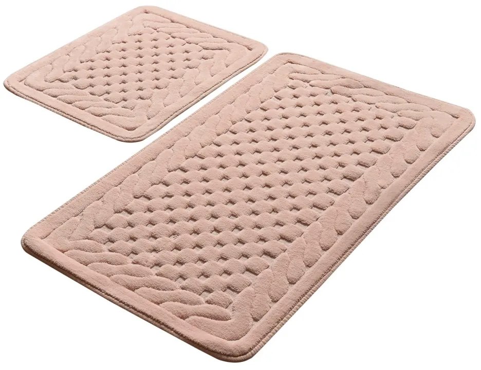 Súprava 2 kusov kúpeľňových predložiek Bambi ružová