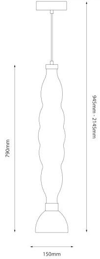 LED Luster na lanku LUCCO LED/18W/230V pr. 15 cm dymová