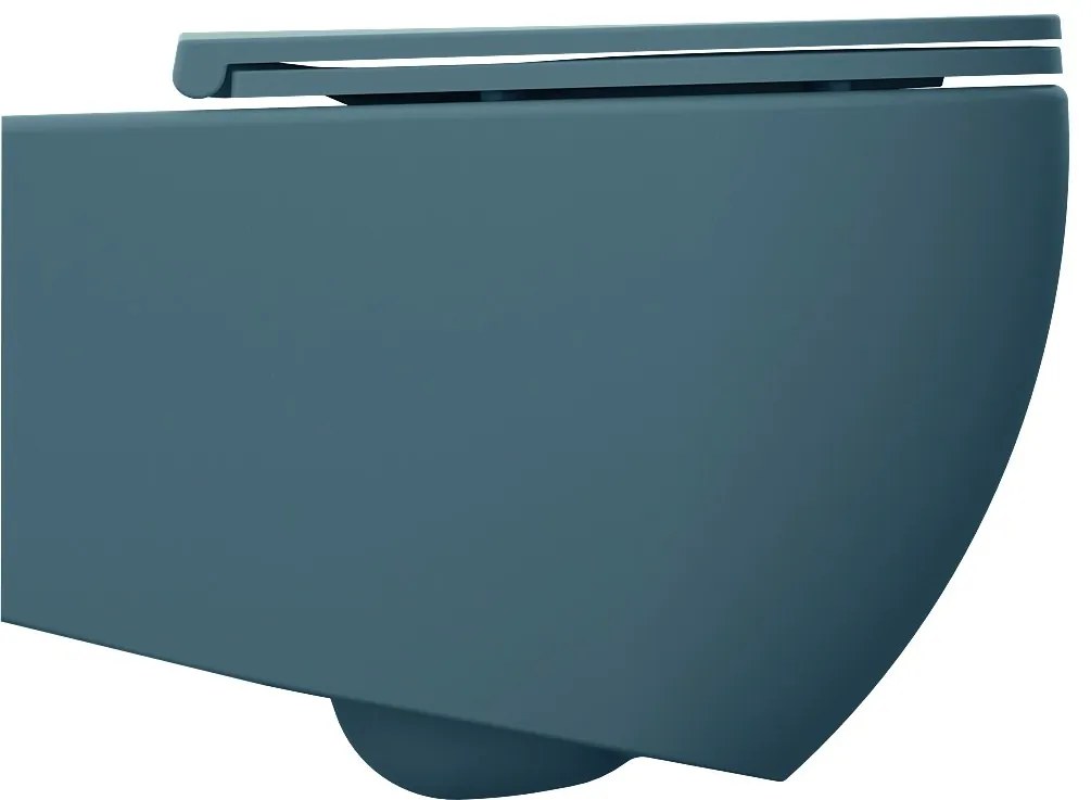 Isvea Isvea, INFINITY závesná WC misa, Rimless, 36,5x53cm, matná zelena Petrol, 10NF02004-2P