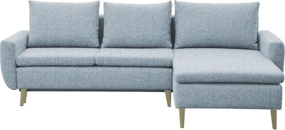 Rohová sedacia súprava Enjoy, béžovo-modrá tkanina