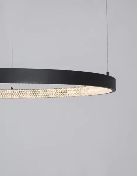 LED luster Preston 80 čierne