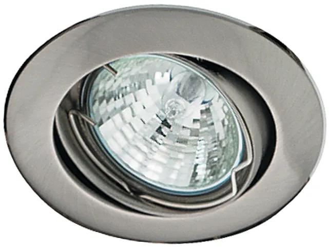 CLX Podhľadové stropné bodové osvetlenie GIRONA, 1xMR16, 50W, 8cm, okrúhle, strieborné