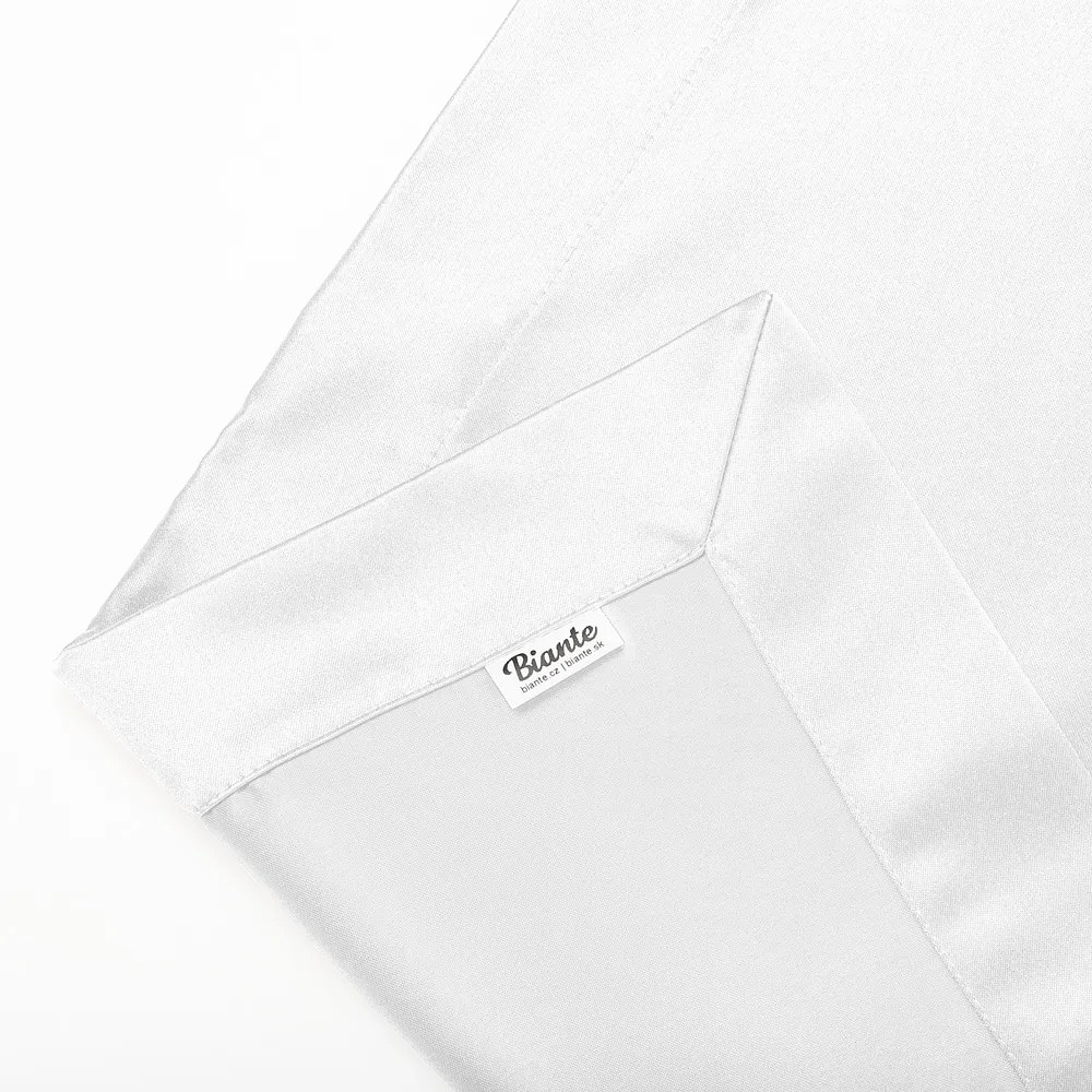 Biante Saténový prehoz/behúň na posteľ Satén LUX-040 Biely 60x200 cm