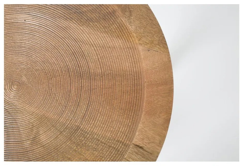 Odkladací stolík z mangového dreva Zuiver Dendron, ⌀ 60 cm
