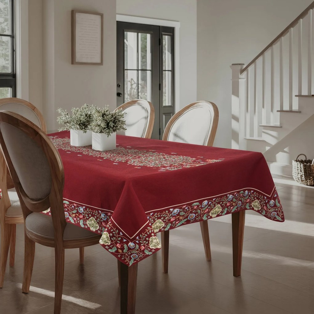 EUROFIRANY GOBELÍNOVÝ OBRUS FESTIVE VERDE1 140X260 CM VZOROVANÝ
