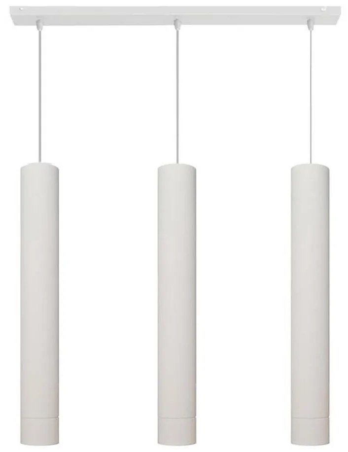 LED Luster na lanku TUBA 3xGU10/4,8W/230V biela