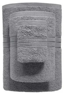 Bavlnený uterák Rondo 30x50 cm sivý
