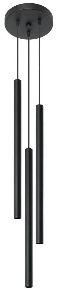 Sollux SL.0471 - Luster na lanku PASTELO 3P 3xG9/8W/230V čierna