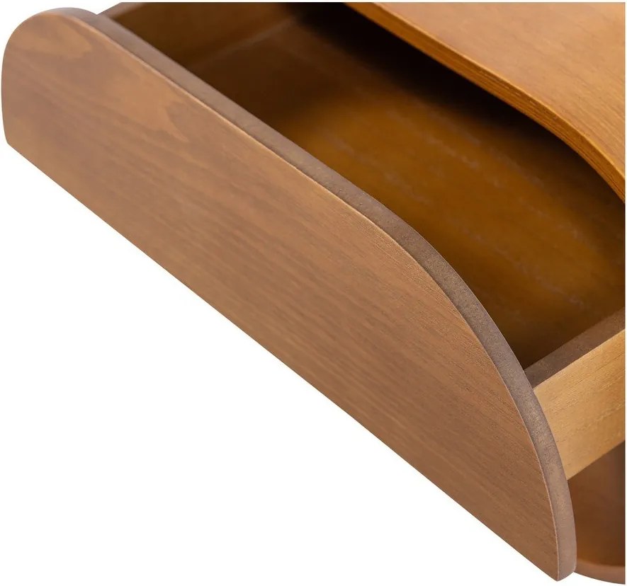 Poschodová polica v prírodnej farbe 39 cm Momo – WOOOD