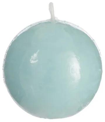 Modrá guľatá sviečka Aqua S Ø - * ​​6,5 * 6,5 cm / 16H