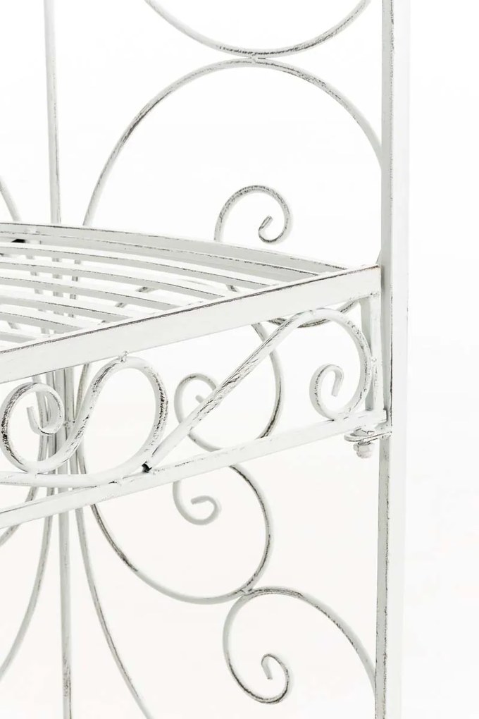 Oblúk na ruže Rosie s lavičkami - Biela antik