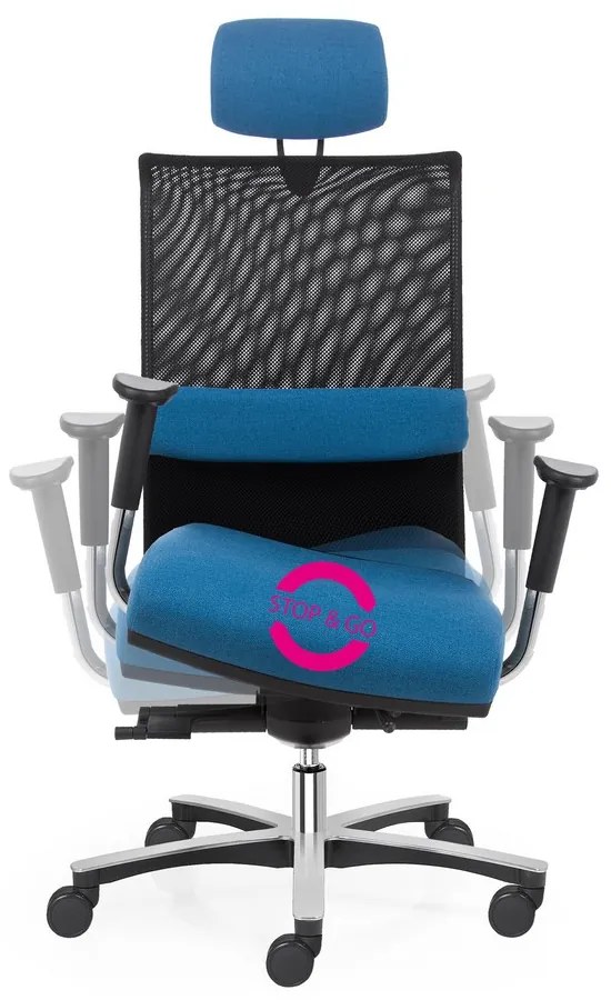 Zdravotná stolička Reflex Balance XL, modrá / čierna