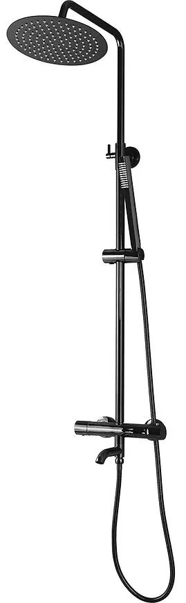 Sprchová súprava  s termostatom Rea Lungo čierna metalická