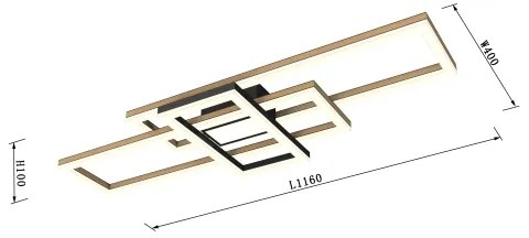 Wofi 9022-306L - LED Stmievateľné stropné svietidlo MATERA LED/57W/230V