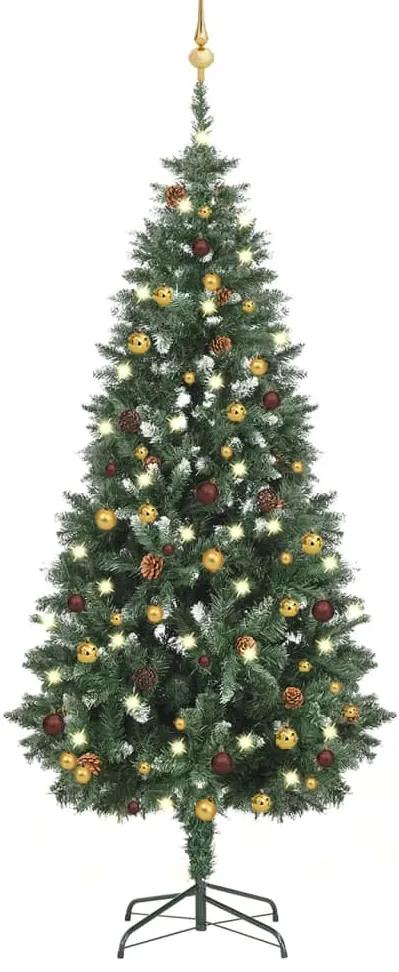 Umelý vianočný stromček s LED a súpravou gulí 180 cm 3077800