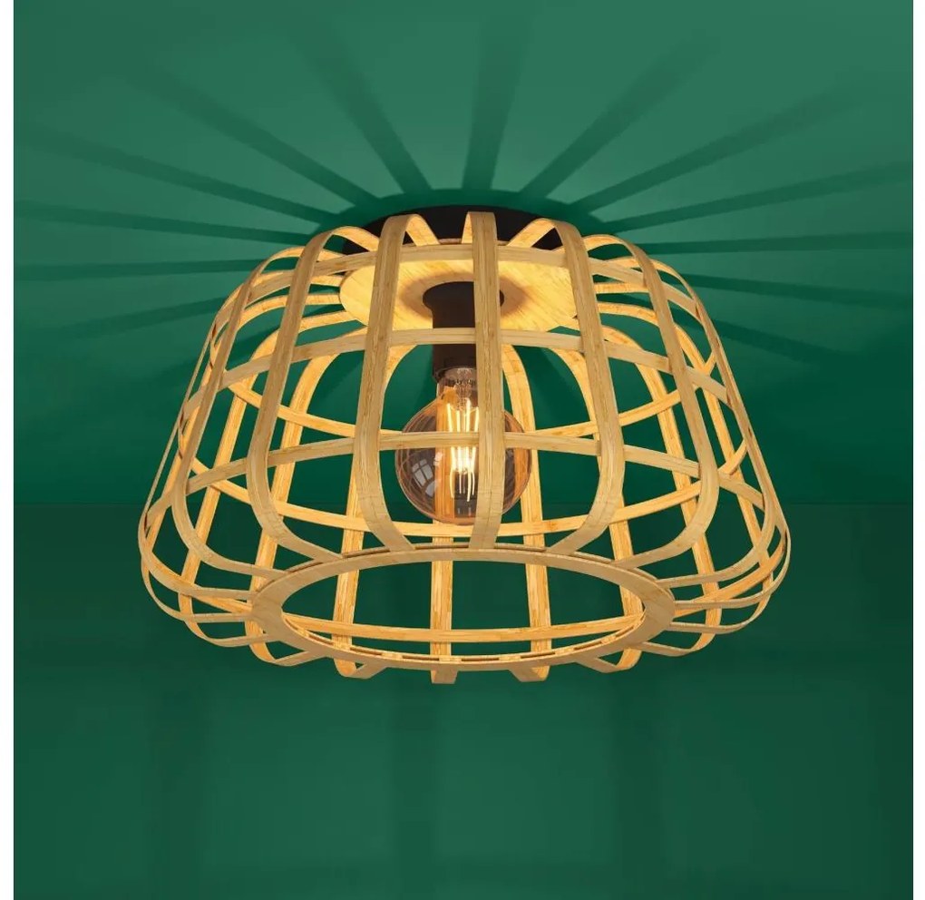 Eglo 390149 - Stropné svietidlo MONTEZUELO 1xE27/40W/230V bambus